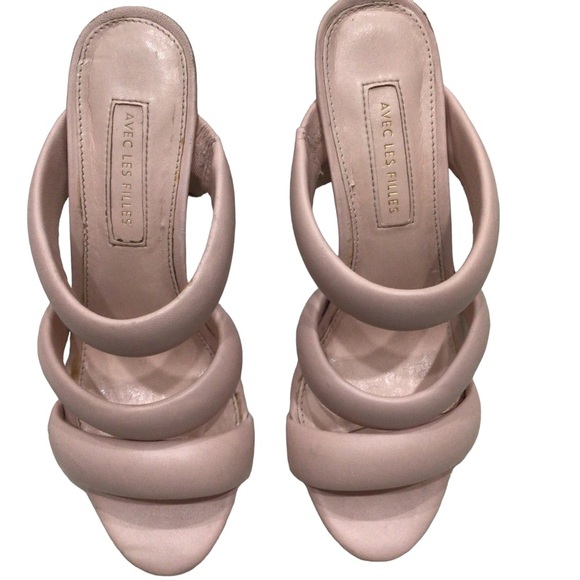 Avec Les Filles pink heel sandals  7 - Picture 1 of 9